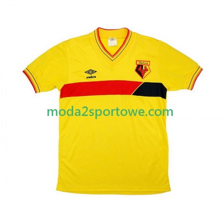 Koszulka Watford 1985 Retro Domowe Stroje Piłkarskie Krótki Rękaw